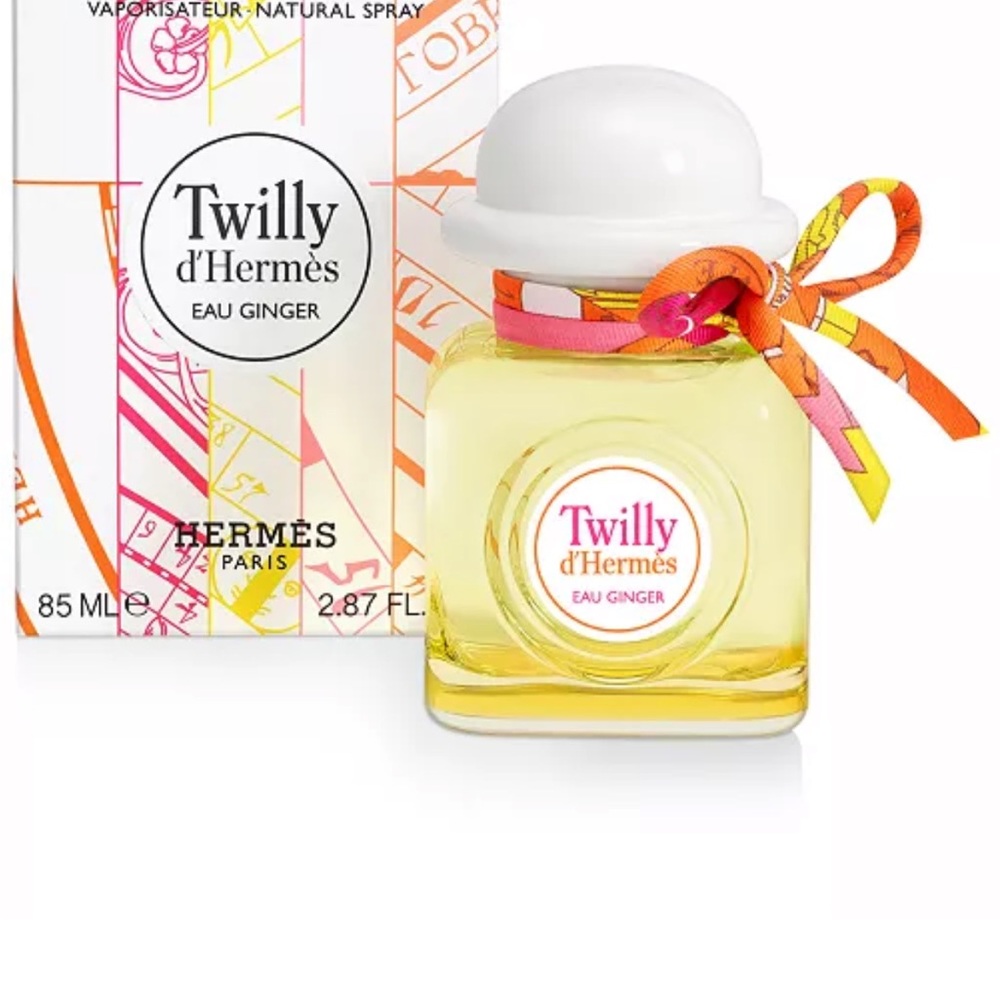 FLASH SALE TODAY ONLY Hermès Twilly Eau Ginger with Orange Ribbon